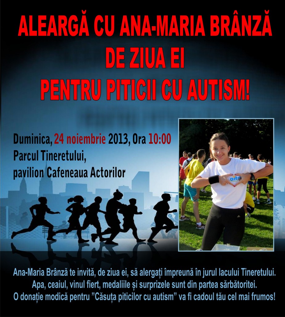 Aleargă de ziua ta pentru copiii cu autism, cu Ana-Maria Brânză